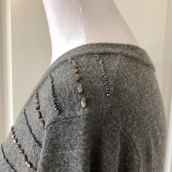 Talbots 2X petite open cardigan gray crewneck - Picture 9 of 14